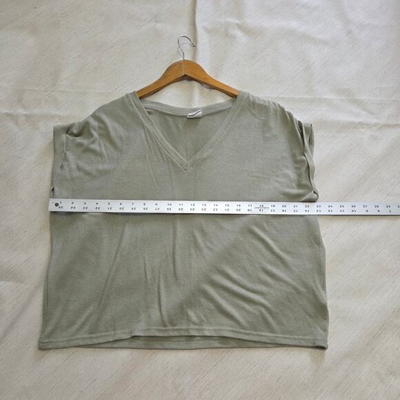 Mod Ref Women's Green Oversized Short Sleeve Top size S - Picture 4 of 5
